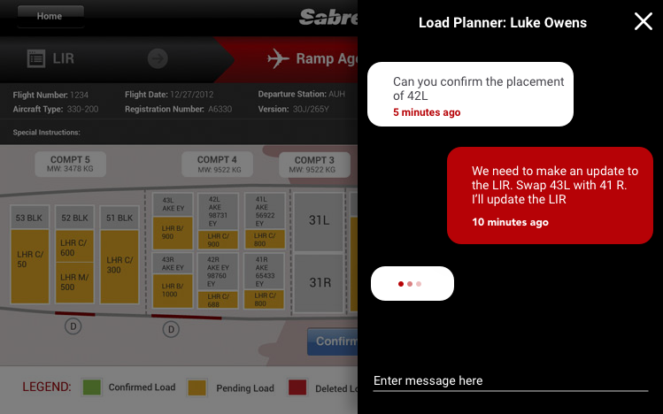 load planner, ramp agent chat